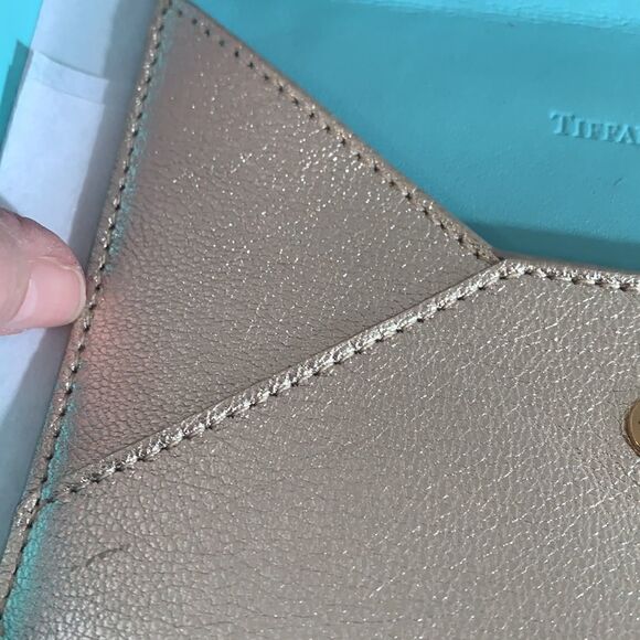 Tiffany & Co Gold Leather Card Case - Picture 6 of 6